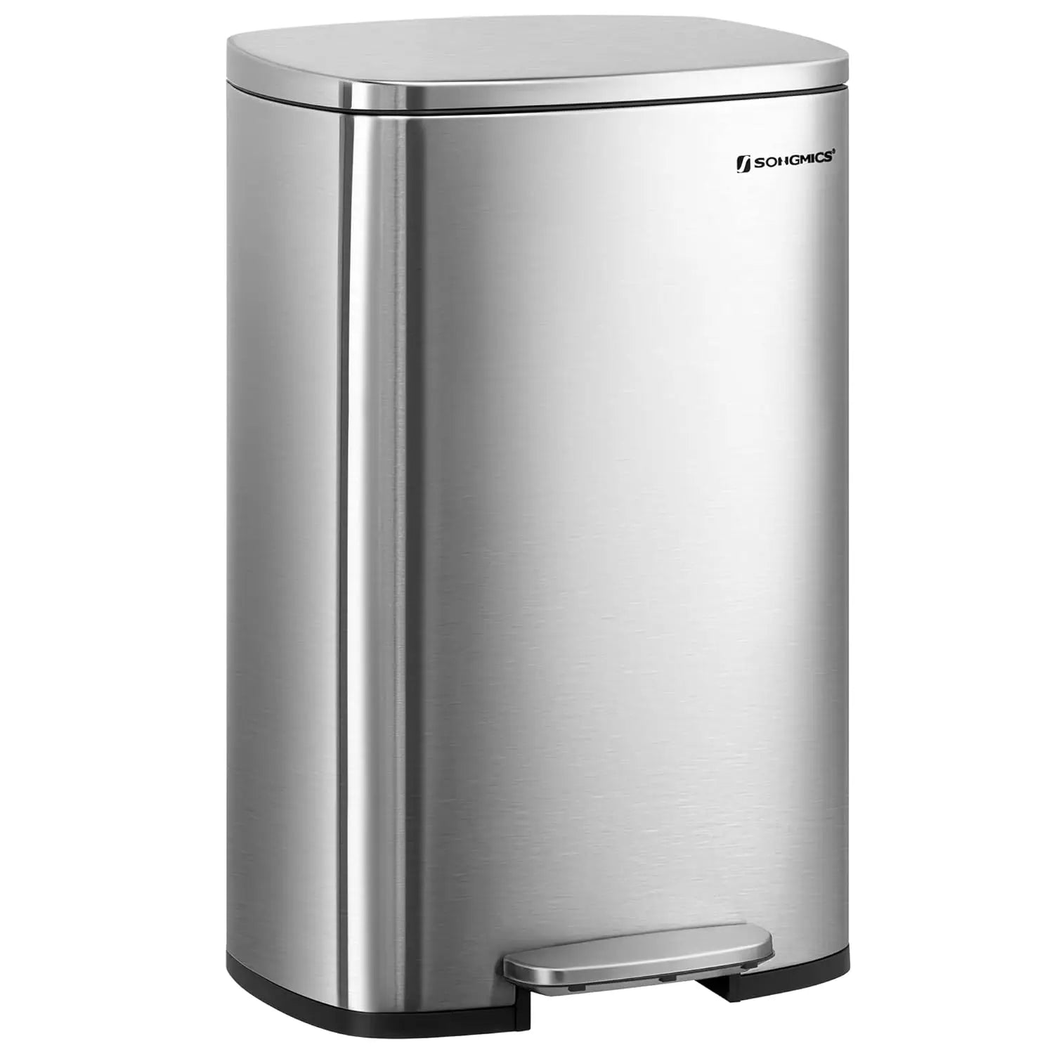 Cravinc 13 Gallon Stainless Steel Trash Can with Soft Close Step-On Pedal