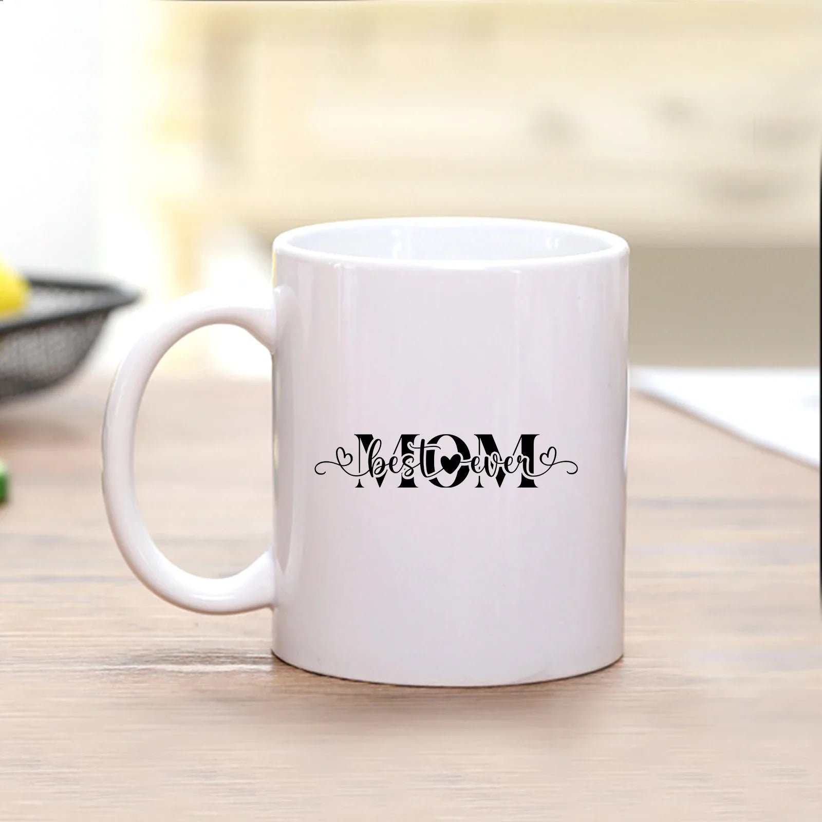 Colorful MOM Letter Love Rainbow Ceramic Mug - Perfect for Mother's Day - Cravinc