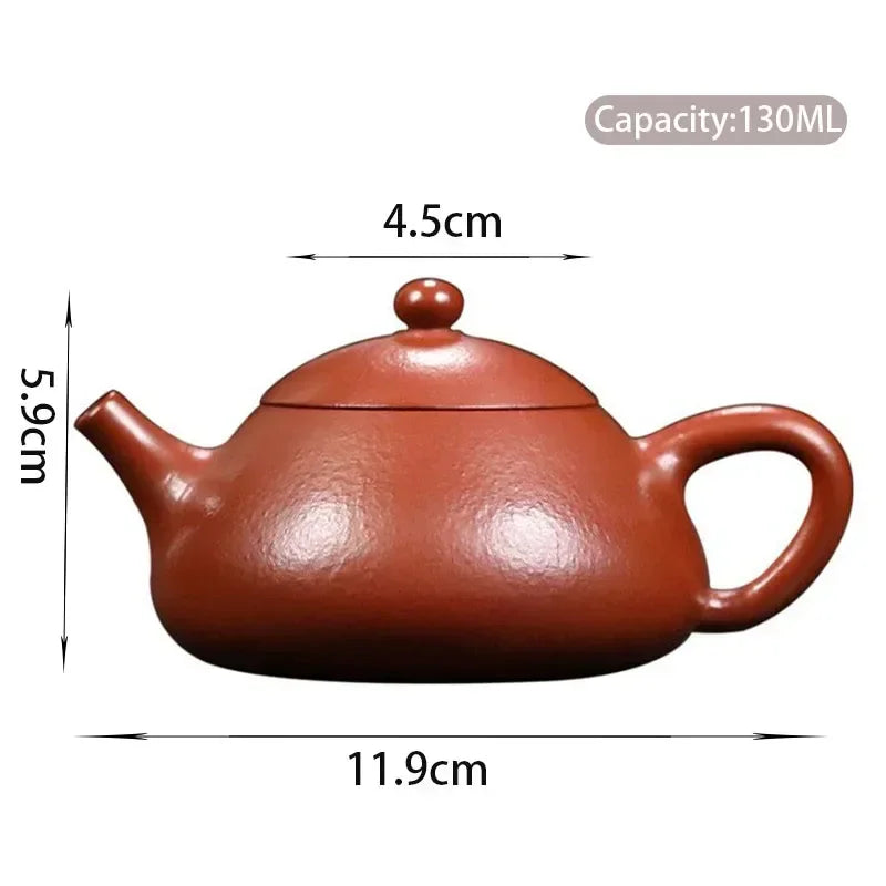 Cravinc 130ml Purple Clay Teapot Handmade by Master, Small Capacity Chinese Zisha Teaware