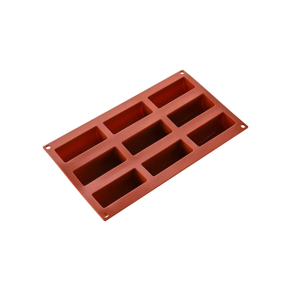 Cravinc 12-Hole Silicone Rectangle Mold for Fondant Chocolate Soap Cookies