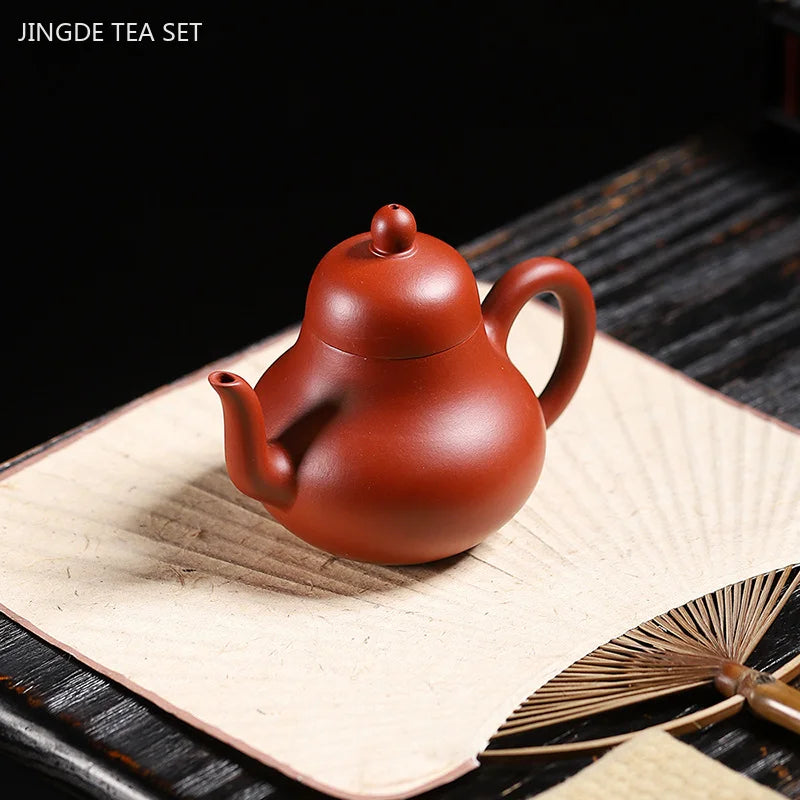 Cravinc 160ml Purple Clay Teapot Handmade with Filter Infuser