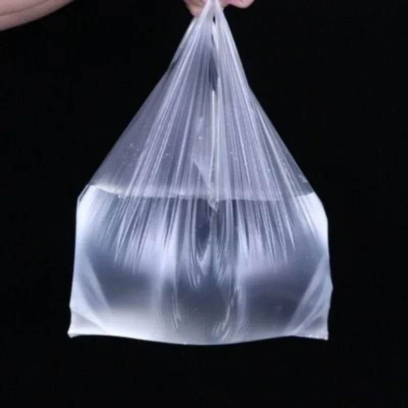 Cravinc 100 Pcs Plastic Shopping Bags with Handles for Storage and Packaging