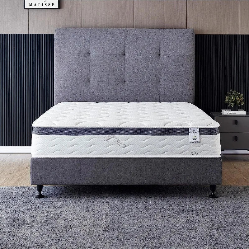 Cravinc 10 Inch Hybrid Twin Mattress with Pocketed Coil Springs - Breathable Medium Firmness