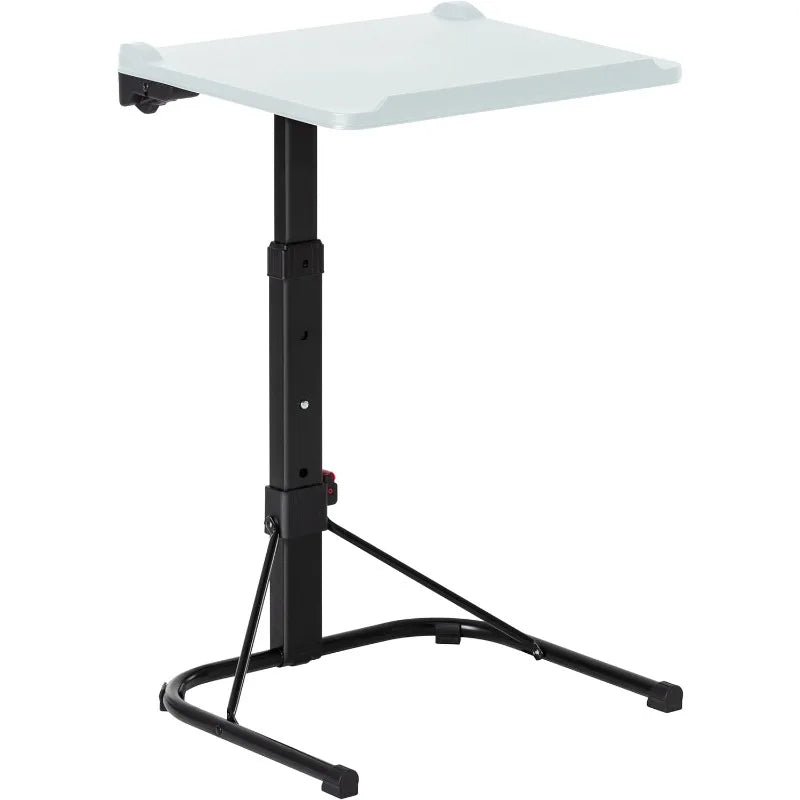 Adjustable TV Tray Table by Cravinc: Foldable, Wall Mountable, Ideal for Eating and Laptops