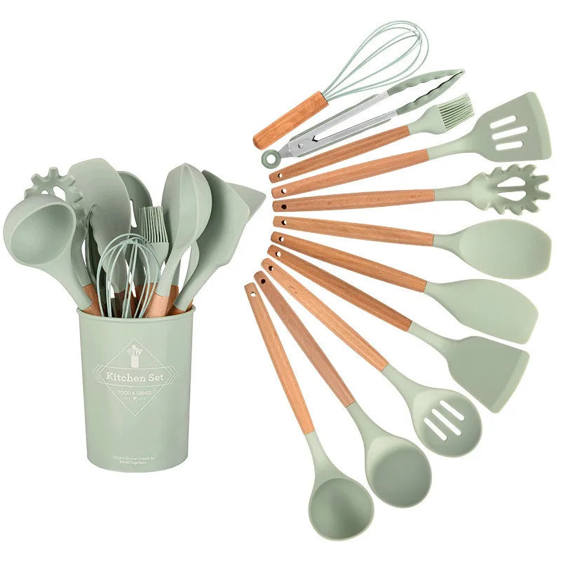 Cravinc 12-piece Silicone Kitchenware Set including Food Tongs