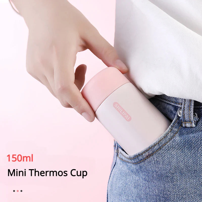 Cravinc 150ml Stainless Steel Thermos Cup Portable Leak-proof Mini Water Bottle