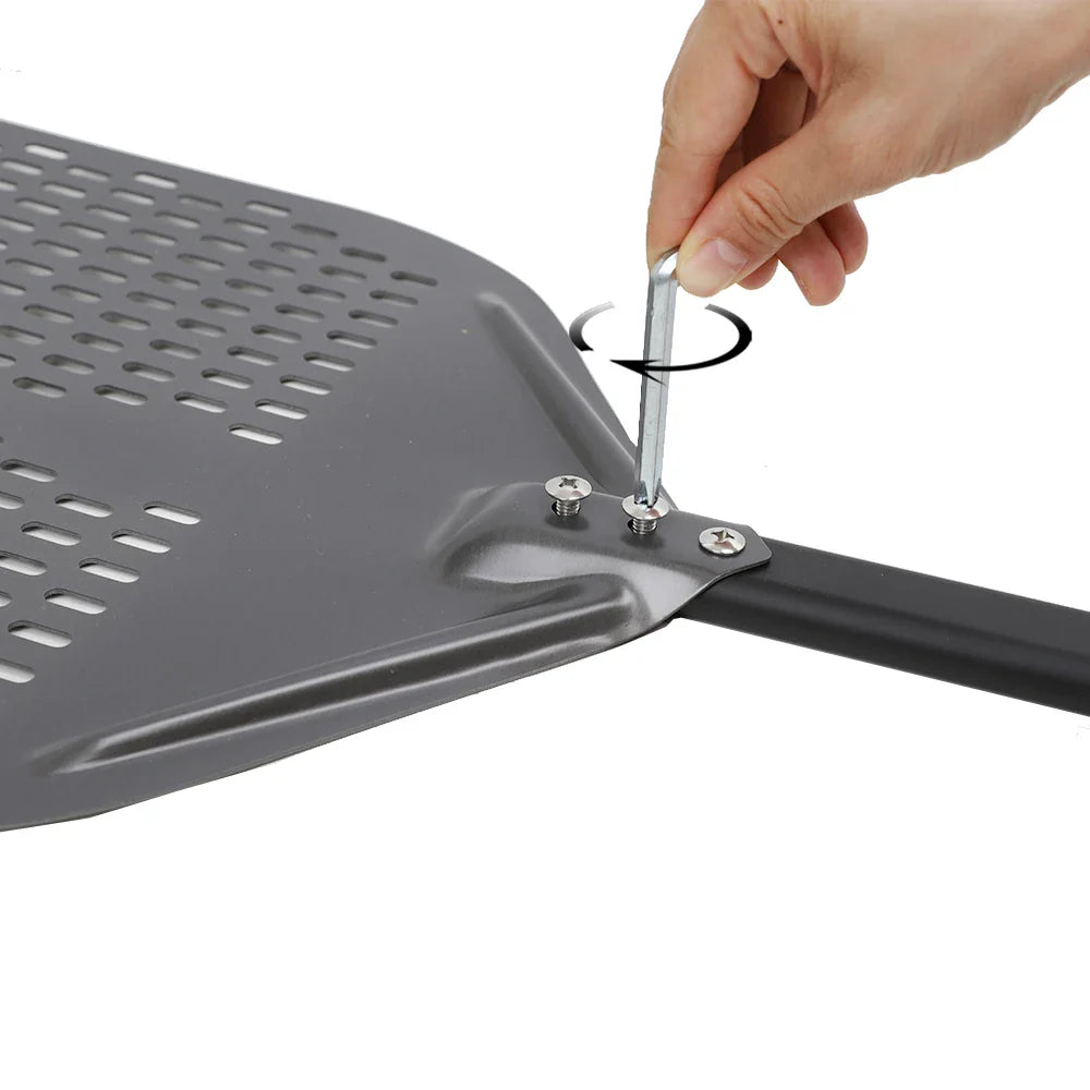 Cravinc 10-16 inch Nonstick Pizza Perforated Shovel Paddle Turning Peel Kitchen Tools