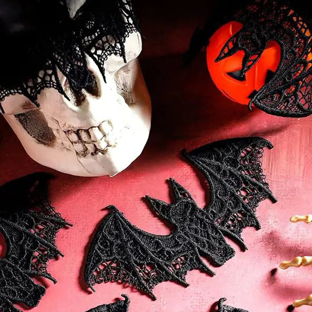 Black Lace Halloween Bat Ghost Festival Decoration by Cravinc