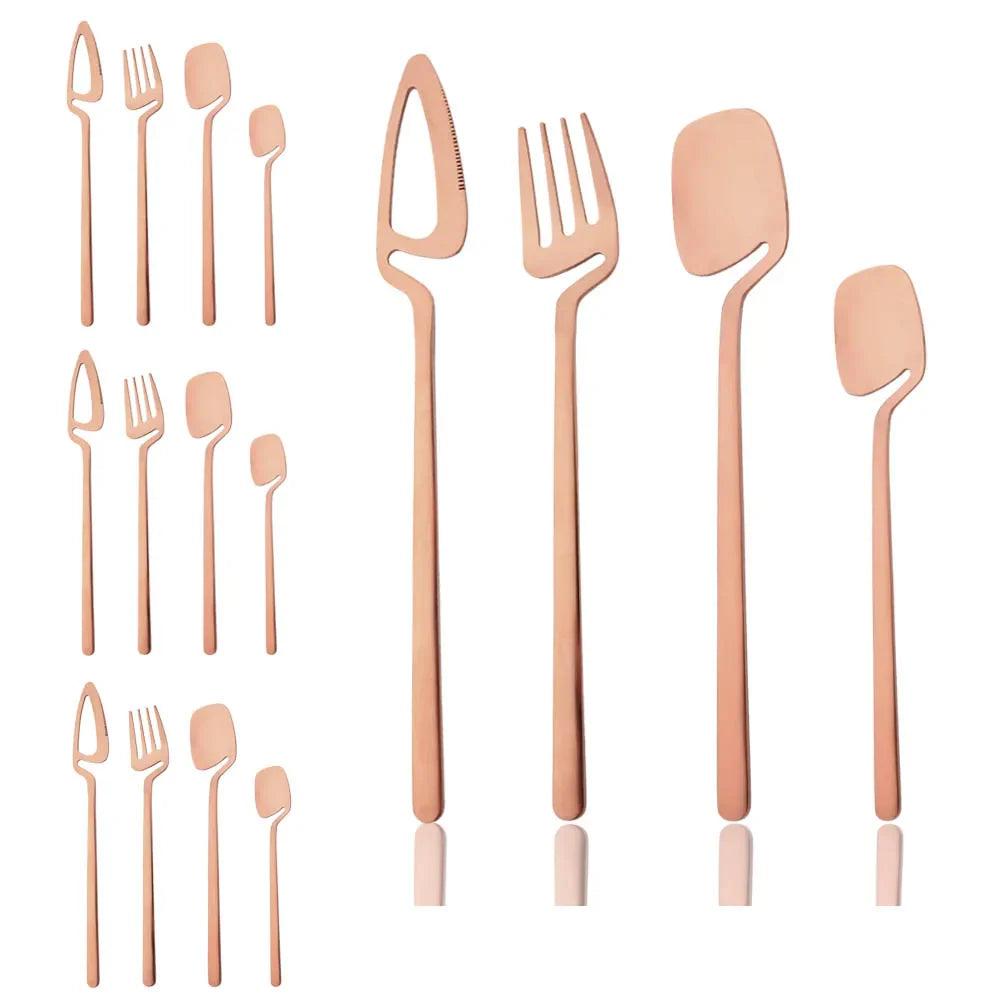 Cravinc 16-Piece Stainless Steel Cutlery Set for Dining and Parties