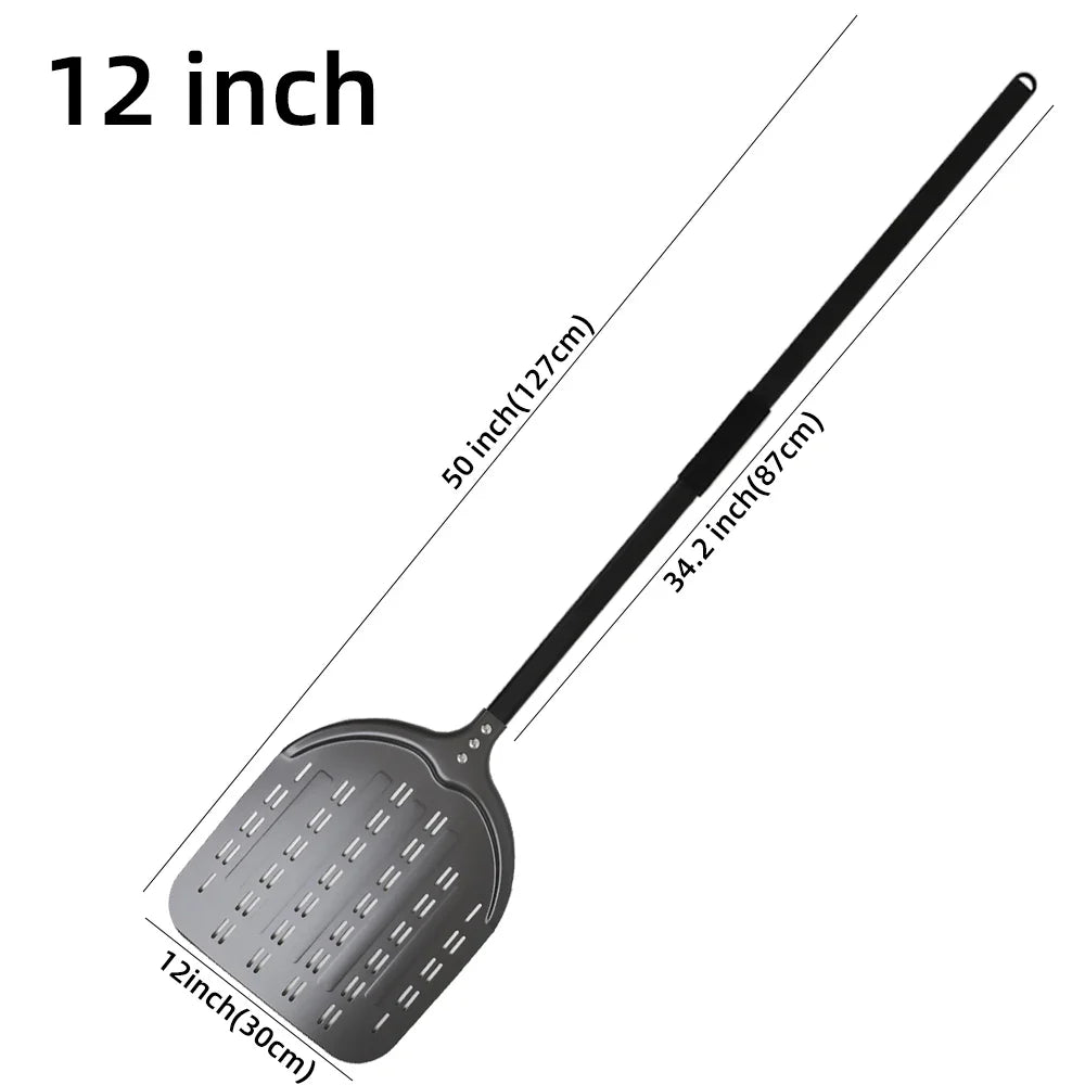 Cravinc 12" Pizza Peel Aluminum Apple Shape Turner Utensil - Nonstick Baking Tool