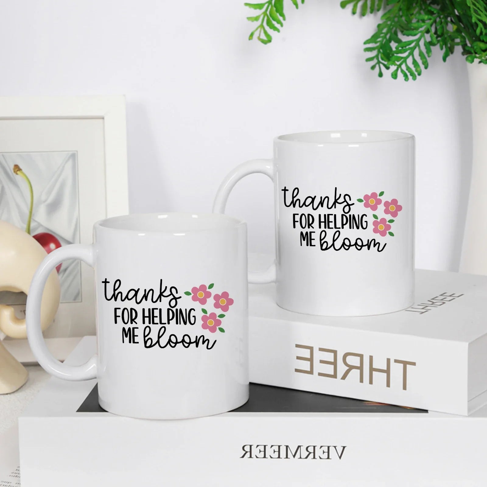 Cravinc 11oz Teacher's Day Tea Cup Mug with Different Design Images Bloom Thank You Teachers.