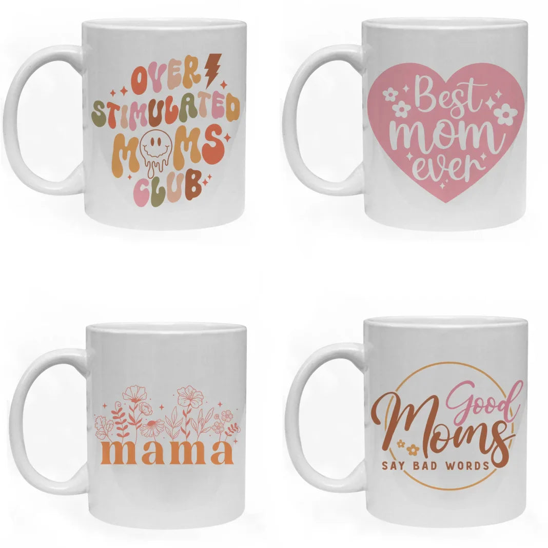 Colorful MOM Letter Love Rainbow Ceramic Mug - Perfect for Mother's Day - Cravinc