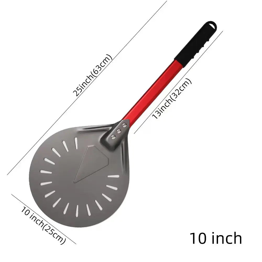 Cravinc 10" Pizza Paddle Peel Short Handle Perforated Nonstick Turning Utensil