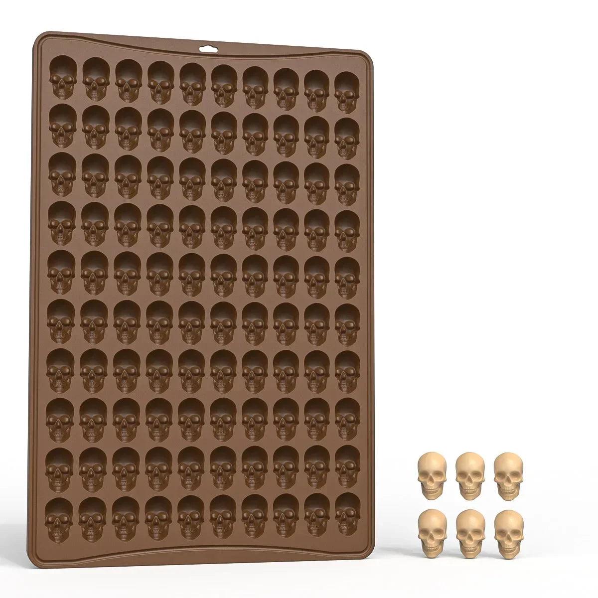 Cravinc 100-Hole Silicone Biscuit Mold for Cute Gingerbread Man Shape