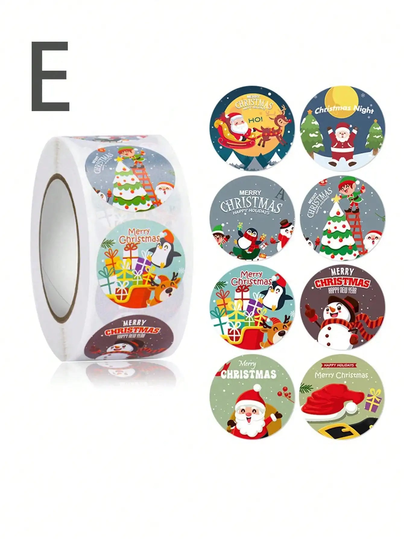 500 Cravinc Christmas Gift Round Seal Stickers for Envelopes and Decorations