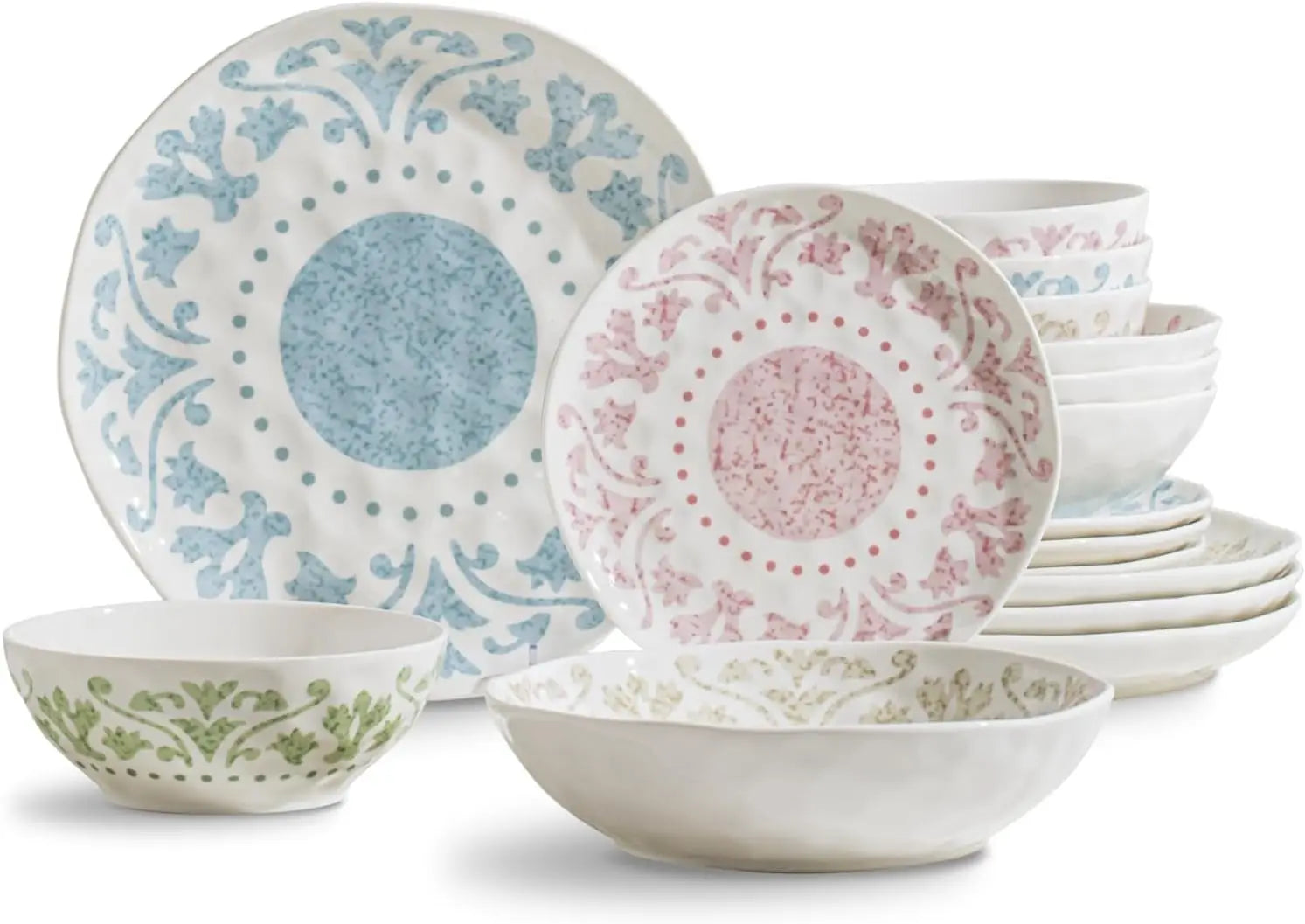 Cravinc 16-Piece Dinnerware Set for 4, High-fired Plates and Bowls for Dessert, Salad, Pasta