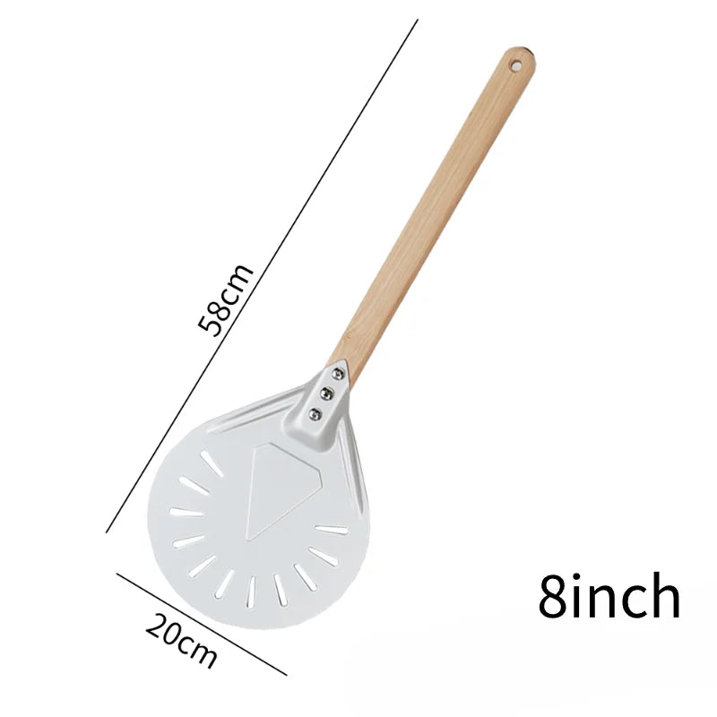 Cravinc 10-Inch Long Pizza Peel Adjustable Spatula Baking Tool Kitchen Utensil Nonstick Turner