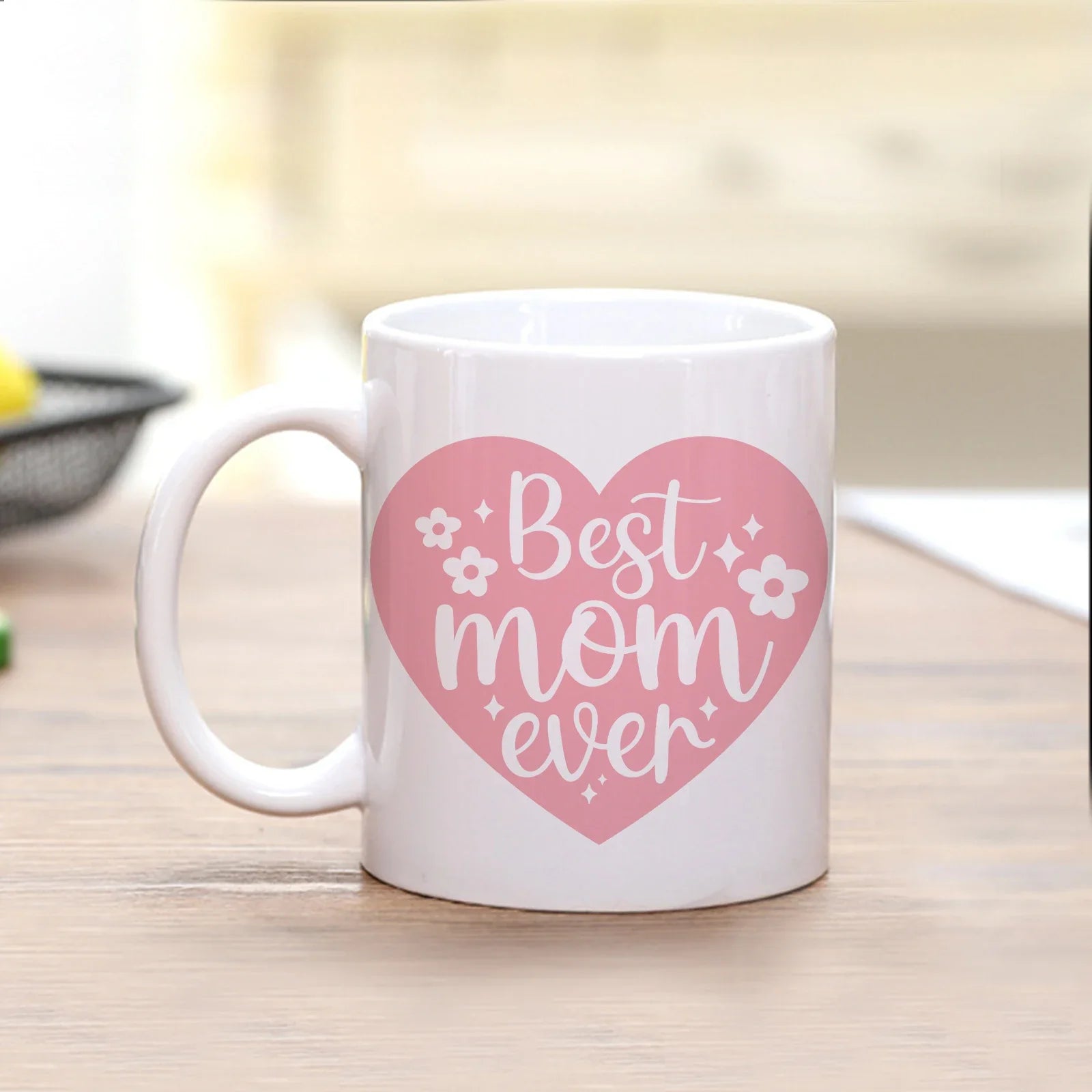 Colorful MOM Letter Love Rainbow Ceramic Mug - Perfect for Mother's Day - Cravinc