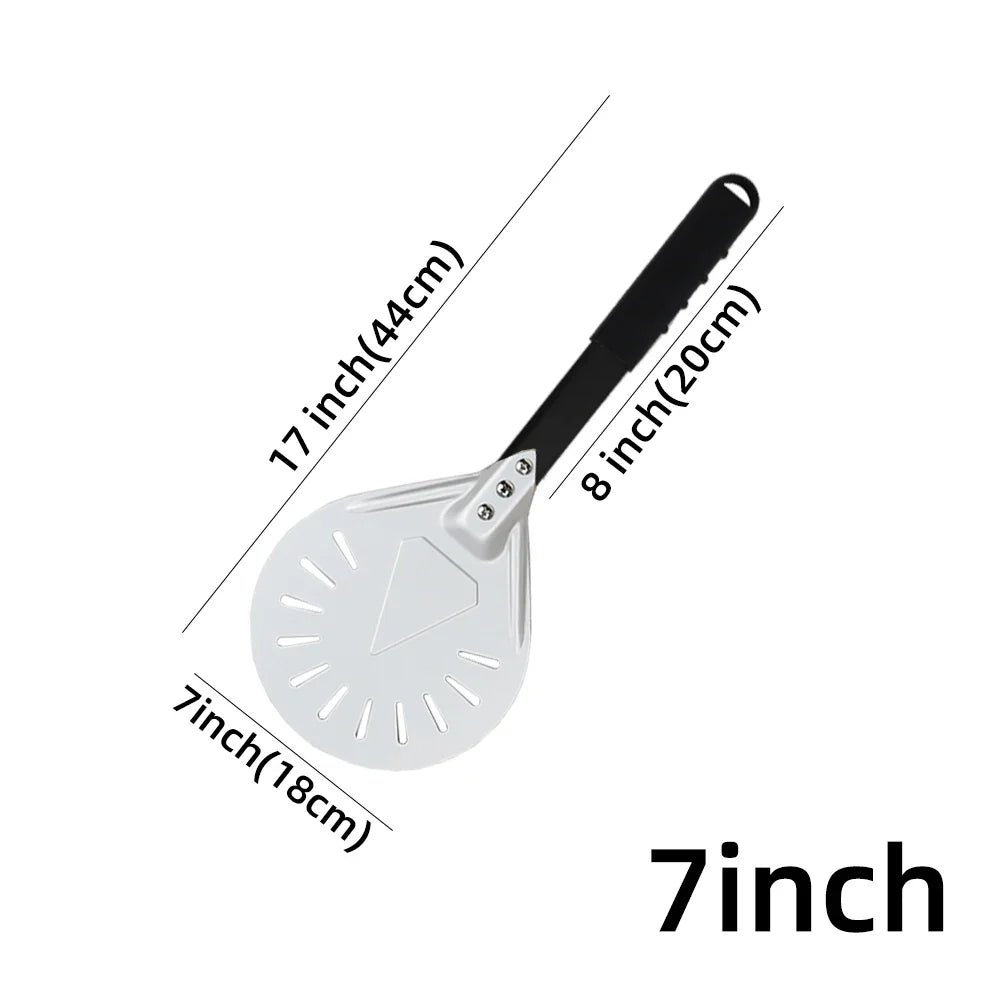 Cravinc 10-Inch Long Pizza Peel Adjustable Spatula Baking Tool Kitchen Utensil Nonstick Turner