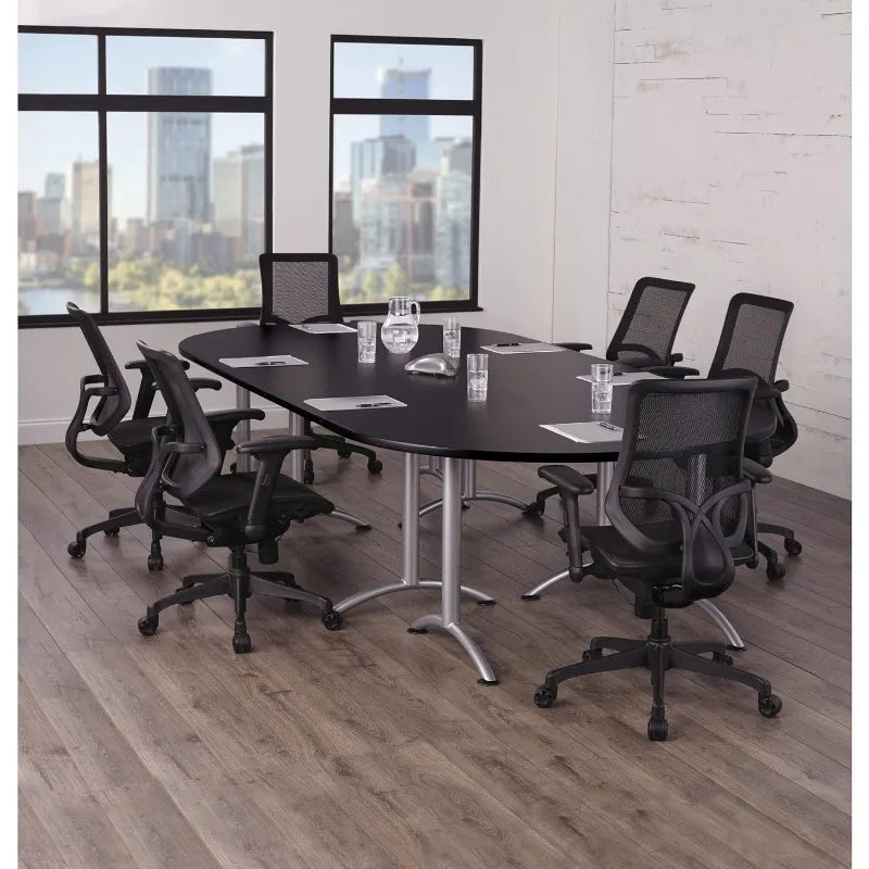 Cravinc 1000 Series Mesh Mid-Back Task Chair, Black, BIFMA Compliant