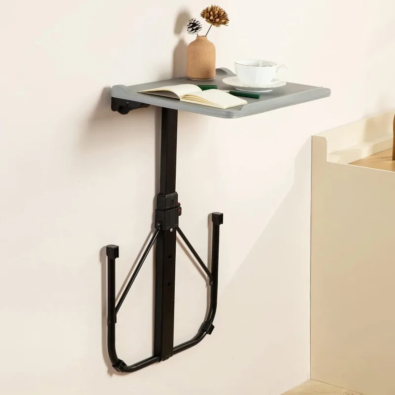 Adjustable TV Tray Table by Cravinc: Foldable, Wall Mountable, Ideal for Eating and Laptops