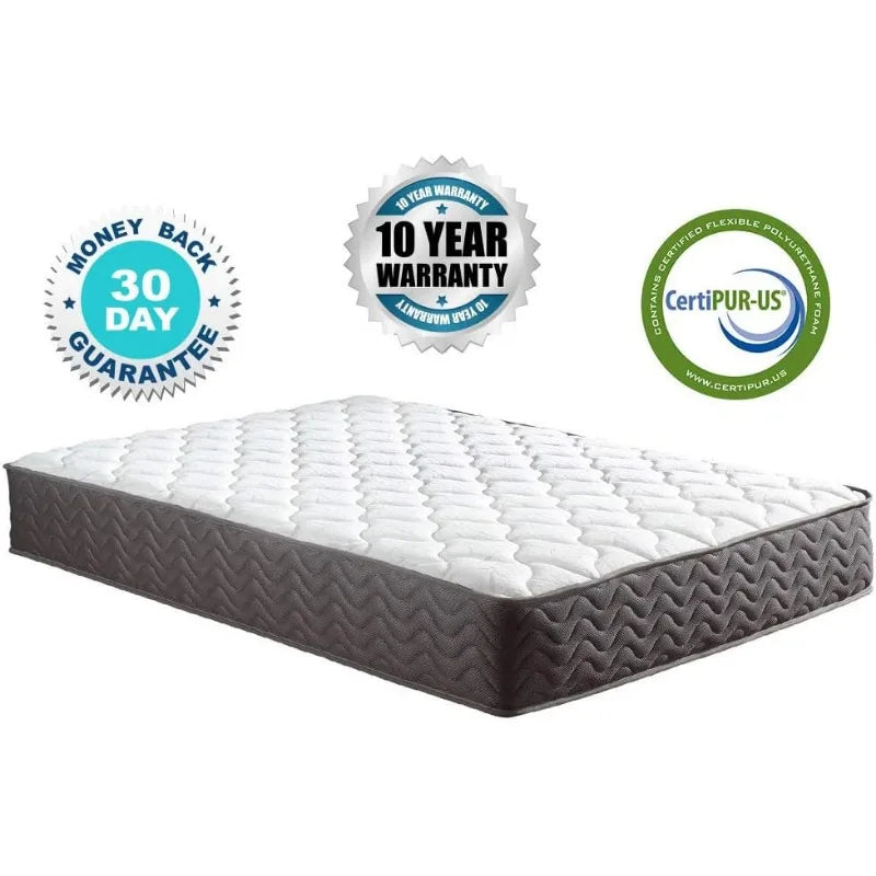 Cravinc 10" Queen Pocketed Coil Contour Mattress