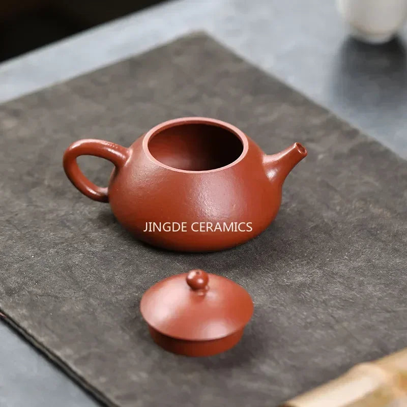 Cravinc 130ml Purple Clay Teapot Handmade by Master, Small Capacity Chinese Zisha Teaware