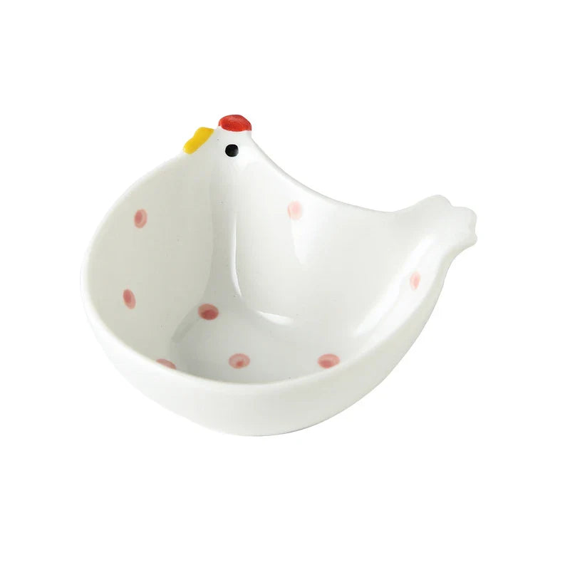 Ceramic Chick Sauce Plate Set by Cravinc