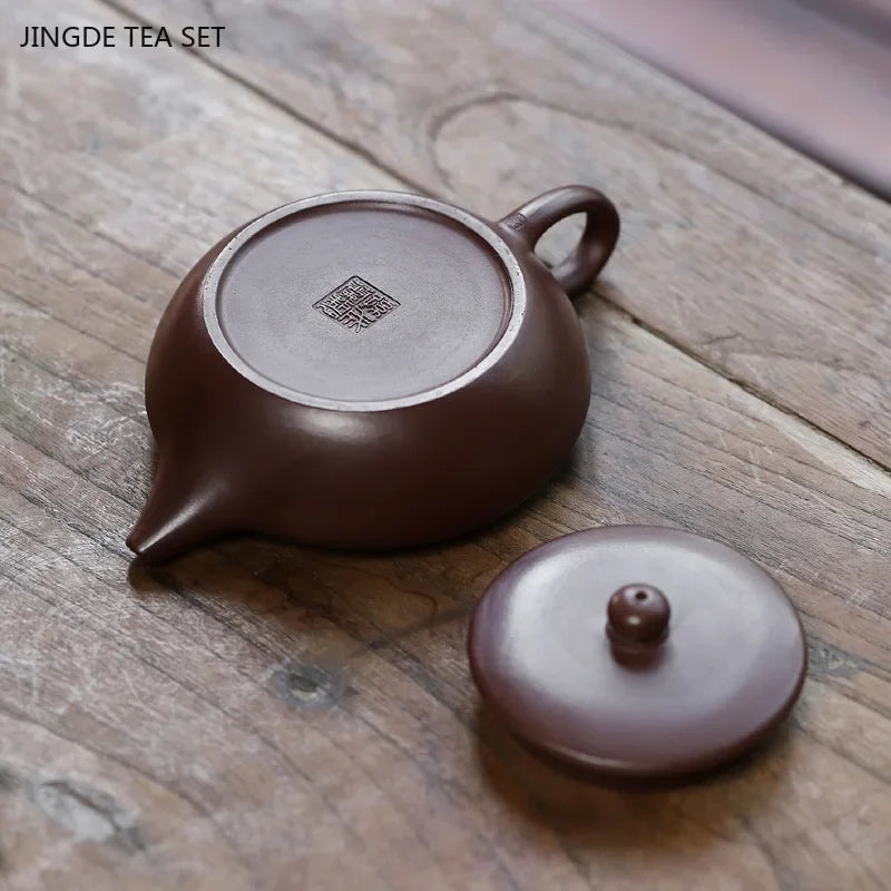 Cravinc 160ML Yixing Purple Clay Teapot: Fine Raw Mineral Mud Filter Pot Tea Set