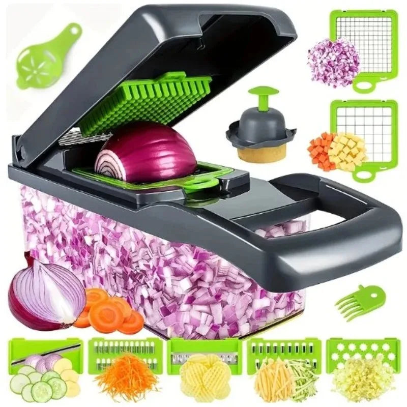 Cravinc 16-in-1 Vegetable Chopper and Slicer | Kitchen Utensil and Gadgets