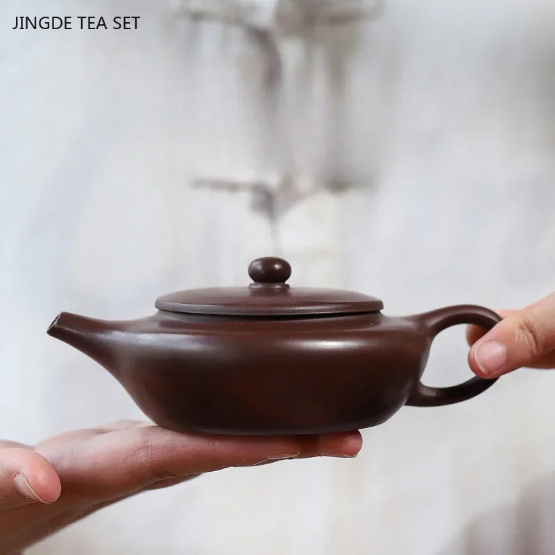 Cravinc 160ML Yixing Purple Clay Teapot: Fine Raw Mineral Mud Filter Pot Tea Set