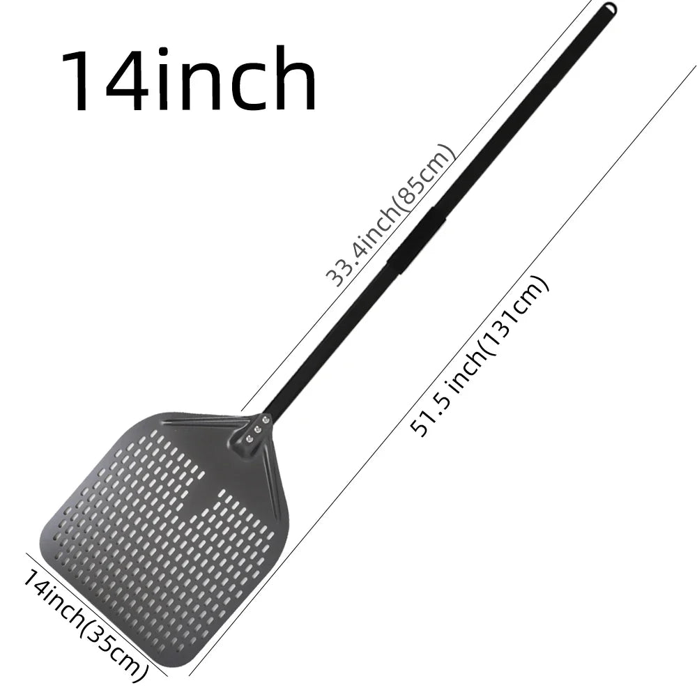 Cravinc 10-16 inch Nonstick Pizza Perforated Shovel Paddle Turning Peel Kitchen Tools