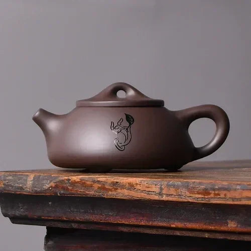 Cravinc 150ml Yixing Purple Clay Teapot Set - Beauty Kettle with Ball Filter