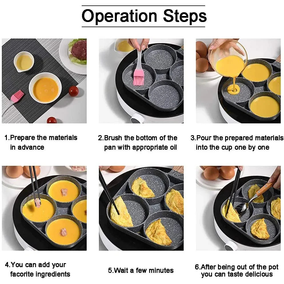 Cravinc™ 4-Hole Non-Stick Omelet Pan