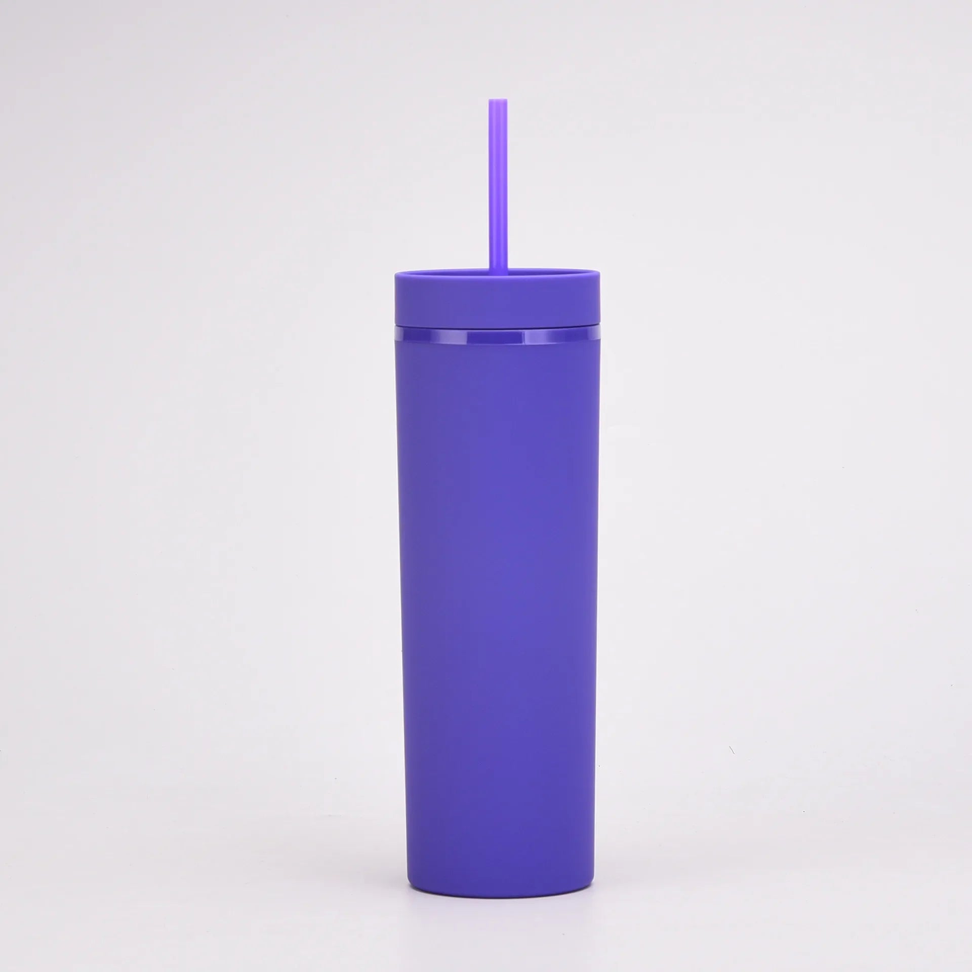 Cravinc 16oz Matte Acrylic Skinny Tumbler with Lid and Straw