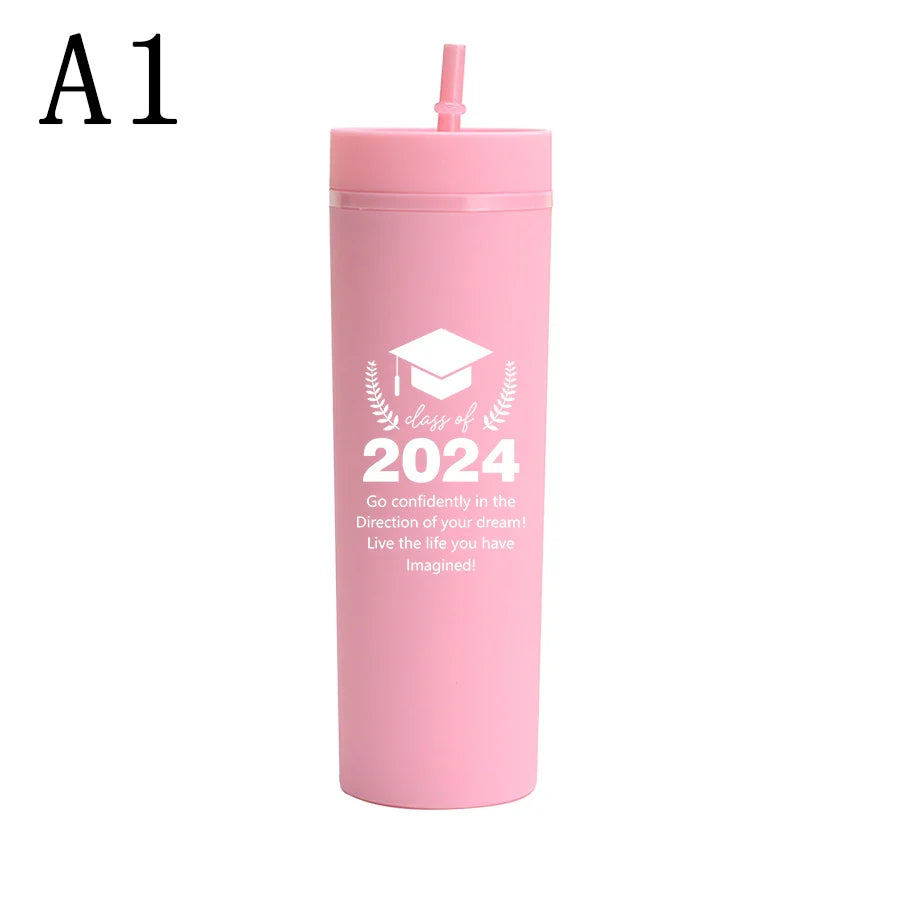 Cravinc 16oz Double Wall Skinny Tumbler - Graduation Season Cup Gift