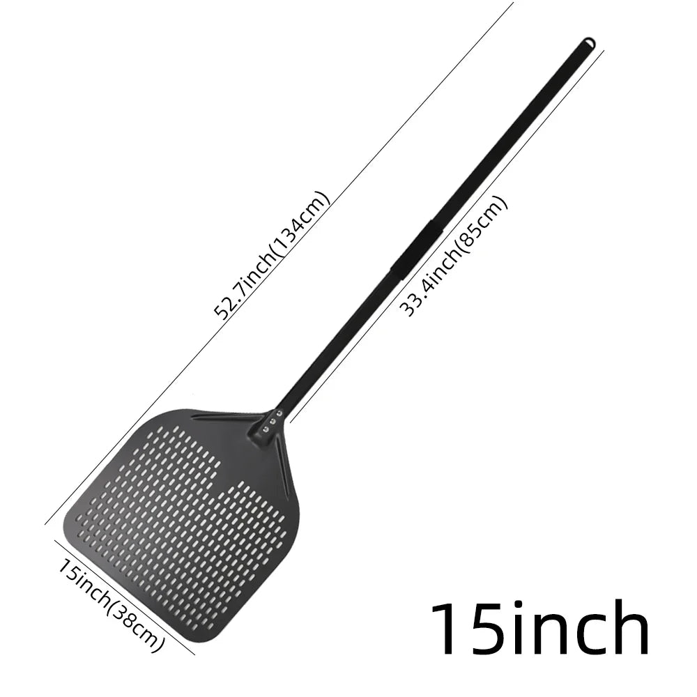 Cravinc 16" Perforated Pizza Peel with Metal Handle - Nonstick Kitchen Tool