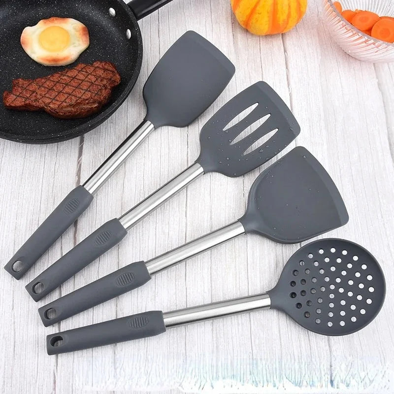 Cravinc 12PCS Kitchen Utensils Set with 360° Rotating Base for Cooking & Baking