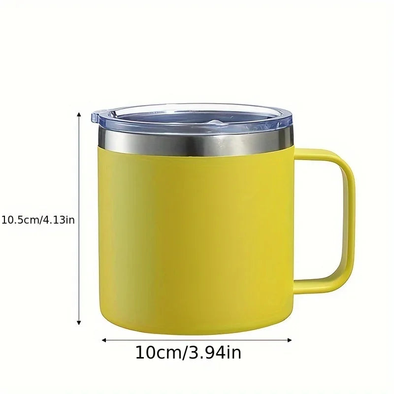 Cravinc 14oz Stainless Steel Insulated Coffee Mug with Lid Temperature Retentive Drinkware