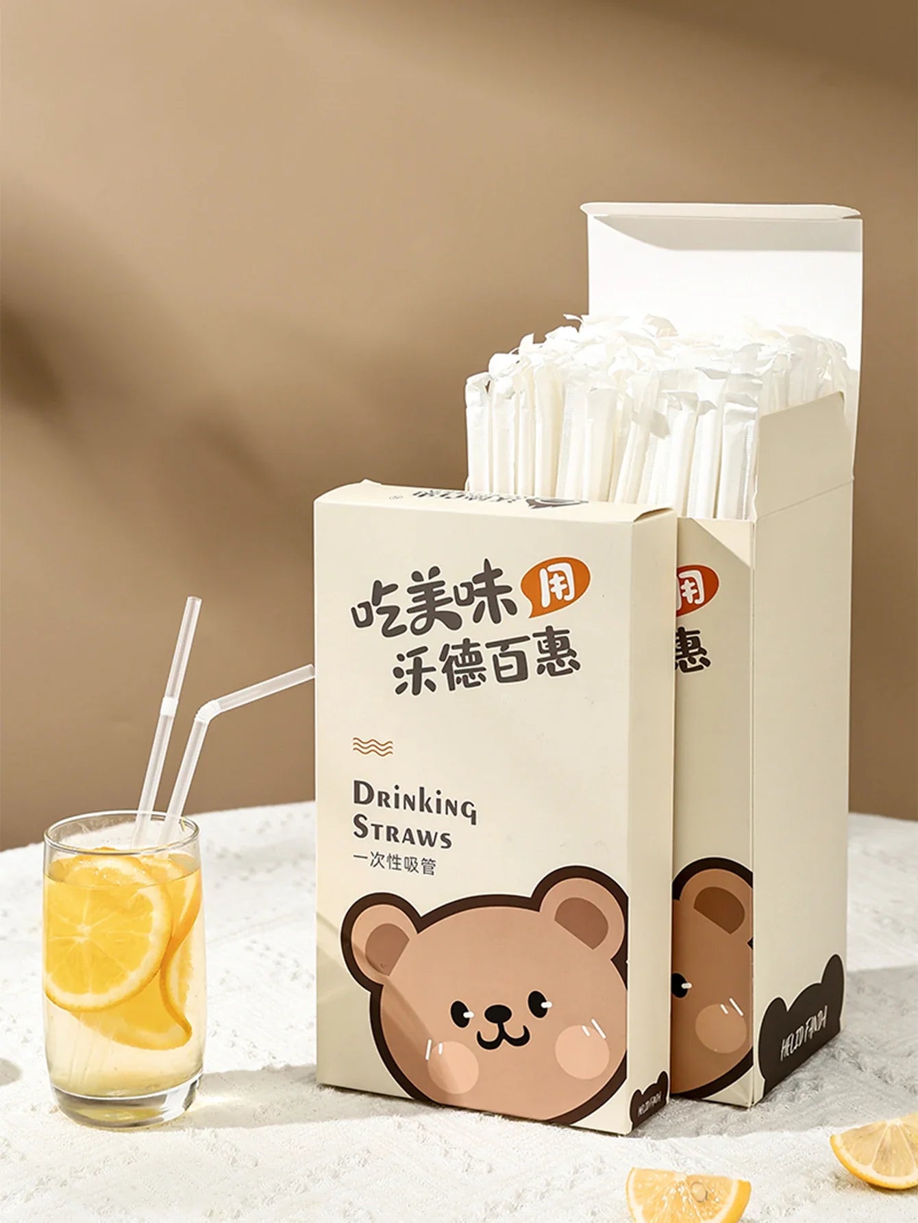 Cravinc 100PCS Disposable Plastic Straws, Transparent Drinking Straw for Milk Tea & Beverages