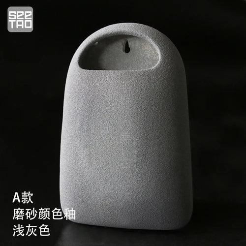 Ceramic Wall Hanging Vase for Japanese Flower Arrangement by Cravinc