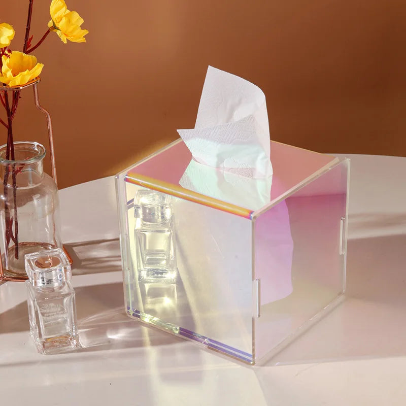 Acrylic Tissue Box & Paper Tube Set by Cravinc