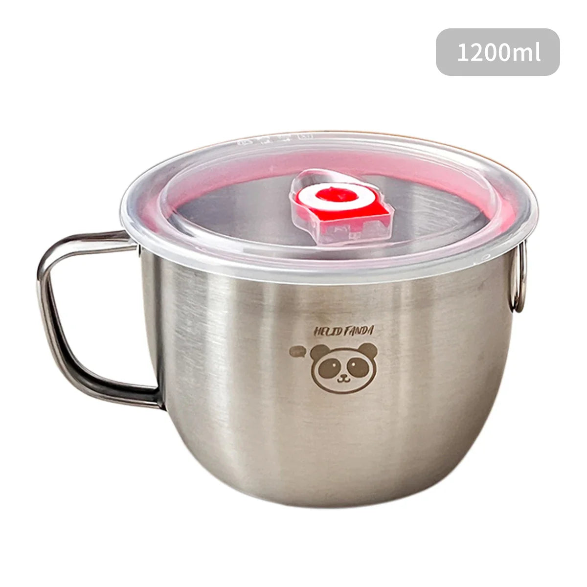 Cravinc 1200ML Stainless Steel Noodles Bowl with Lid, Large Capacity Lunch Box