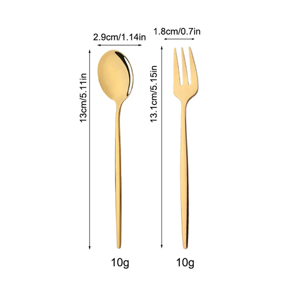 Cravinc 12-Piece Gold Mirror Cutlery Set for Dinnerware and Kitchen