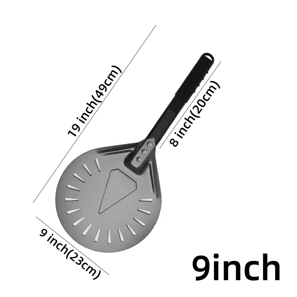 Cravinc 10-Inch Long Pizza Peel Adjustable Spatula Baking Tool Kitchen Utensil Nonstick Turner