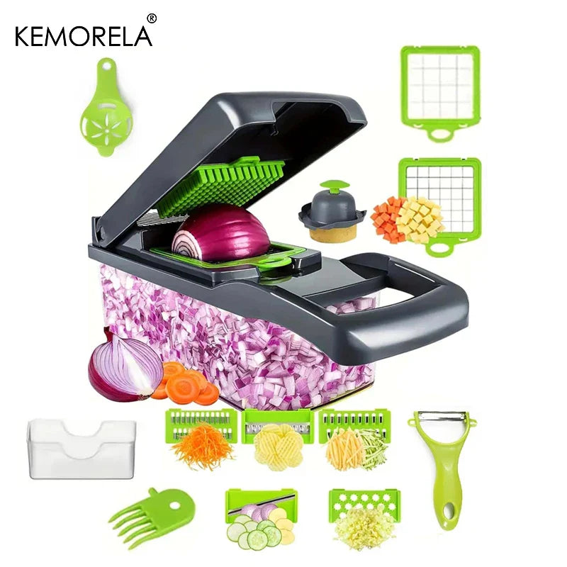 Cravinc 14-in-1 Vegetable Chopper and Slicer - Kitchen Must-Have for Easy Food Prep