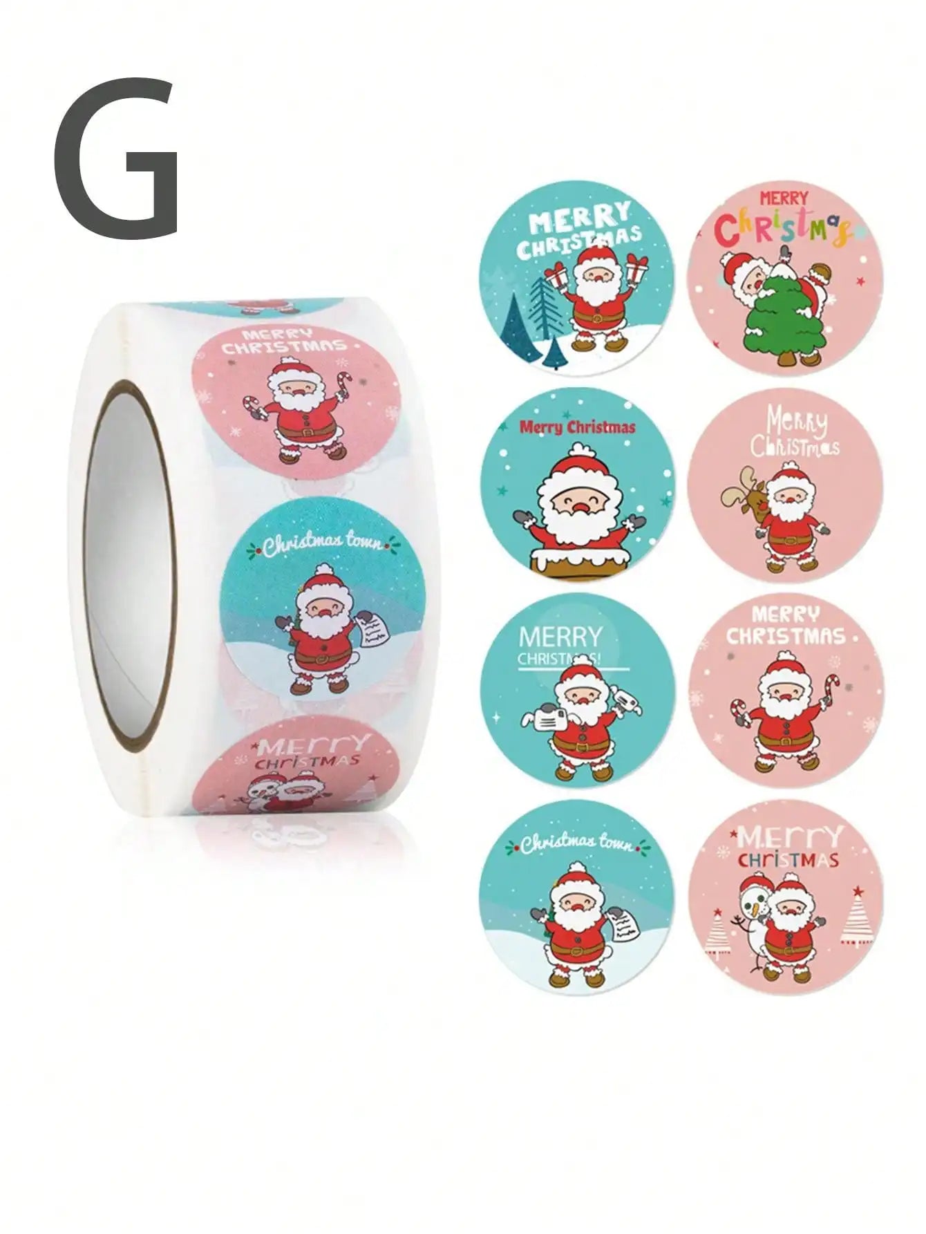 500 Cravinc Christmas Gift Round Seal Stickers for Envelopes and Decorations