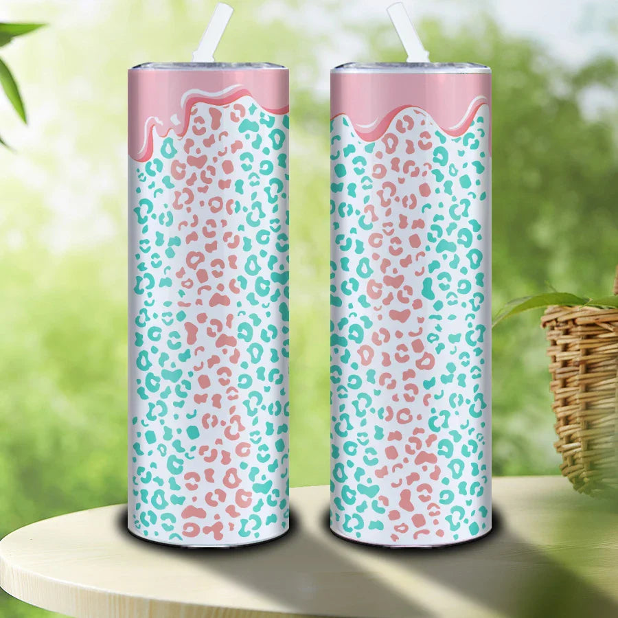 Blue & Pink MAMA Letter Sublimation Tumbler by Cravinc