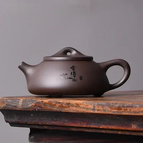 Cravinc 150ml Yixing Purple Clay Teapot Set - Beauty Kettle with Ball Filter