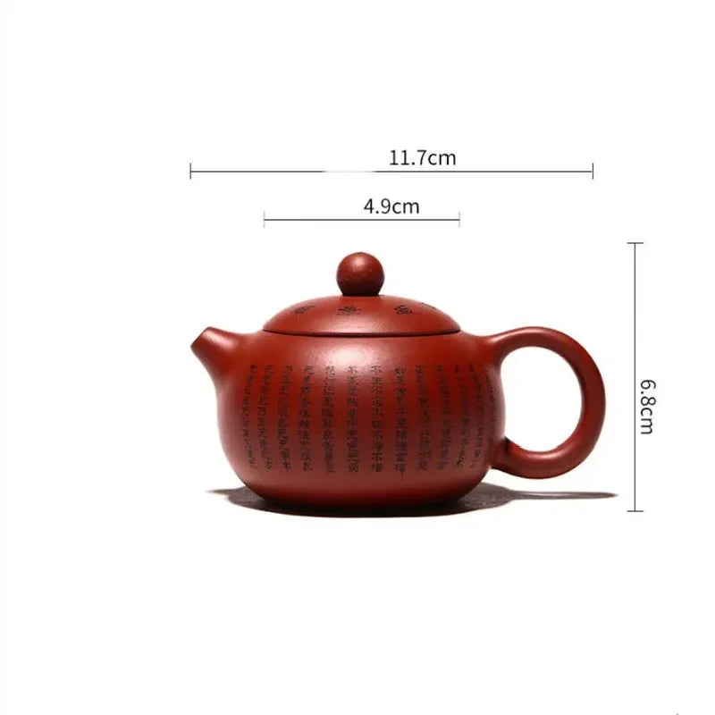 Cravinc 130ml Portable Purple Clay Xishi Teapot with Ball Hole Filter Beauty Kettle